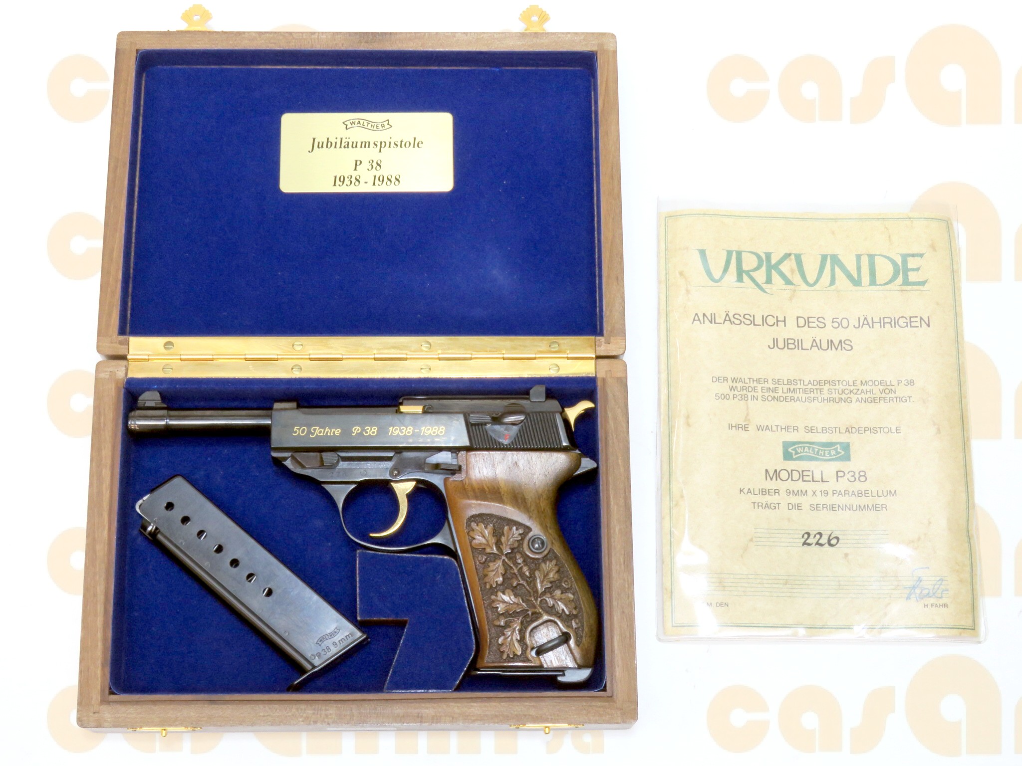 Walther mod. P38, con cofanetto originale 9 Para